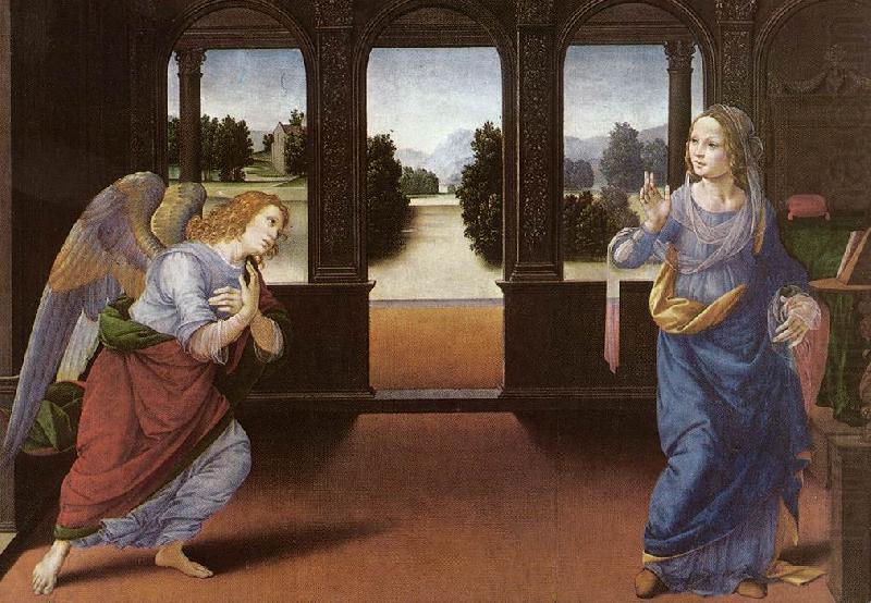 Annunciation (detail) sg, LORENZO DI CREDI